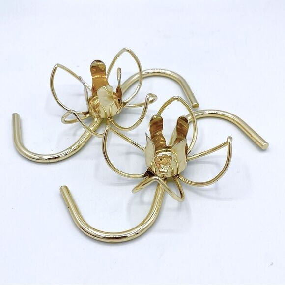 Vintage W.T.Rogers Gold Tone Lustro-Magic Finish Candleholder Pair - Picture 5 of 16